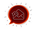 Send Mail download line icon. Sent Messages correspondence sign. Vector Royalty Free Stock Photo