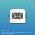 Send Mail icon - Blue Sticker button Royalty Free Stock Photo