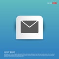 Send Mail icon - Blue Sticker button Royalty Free Stock Photo