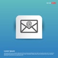 Send Mail icon - Blue Sticker button Royalty Free Stock Photo