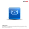 Send Mail icon - 3d Blue Button Royalty Free Stock Photo