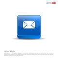 Send Mail icon - 3d Blue Button Royalty Free Stock Photo