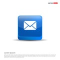 Send Mail icon - 3d Blue Button Royalty Free Stock Photo