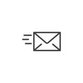 Send mail message line icon