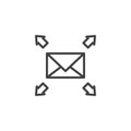 Send mail outline icon