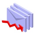 Send mail support icon isometric vector. Business company