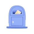 send mailbox letter cartoon vector illustration