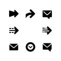 Send Message Arrow Send Button Icons Bundle Royalty Free Stock Photo