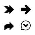 Send Message Arrow Mobile Message Icons Collection Royalty Free Stock Photo