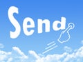 Send message cloud shape Royalty Free Stock Photo