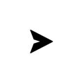 Send Message, Paper Plane Icon Vector for Web or Mobile App Royalty Free Stock Photo