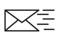 Send message vector icon, mail letter line icon Royalty Free Stock Photo