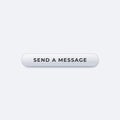 Send a message web button vector icon. Stock vector illustration isolated on white background. Royalty Free Stock Photo