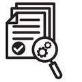 Audit icon vector, finance document, illustration Royalty Free Stock Photo