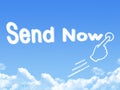 Send now message cloud shape Royalty Free Stock Photo