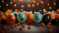 Ghastly Greetings: 3D Balloons Halloween Banner