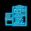 send parcel or letter neon glow icon illustration Royalty Free Stock Photo