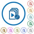 Send playlist via email icons with shadows and outlines