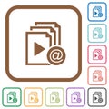 Send playlist via email simple icons