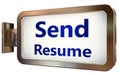 Send Resume on billboard background Royalty Free Stock Photo