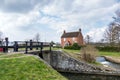 SEND, SURREY/UK - MARCH 25 : Papercourt Lock on the River Wey Na Royalty Free Stock Photo