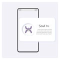 Send to line icon or button Royalty Free Stock Photo