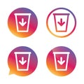 Send to the trash icon. Recycle bin sign.