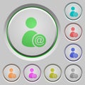 Send user data as email push buttons