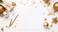 Write New Year\'s wishes on cards or holiday paper.AI Generated