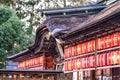 Beautiful Japanese Lanterns light decorated around Osaki Hachimangu Shrine