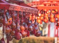 People hanged Japanese Holy Calabash in Gokoku Shrine in Sendai