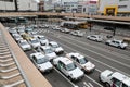 Row of taxis waiting for passenger at JR Sendai Station