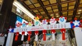 Sendai Tanabata Matsuri festival, elaborate elegant colorful paper and bamboo decorations