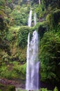 Sendang Gila Waterfall in North part of Lombok island, Indonesia Royalty Free Stock Photo