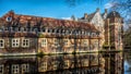 Senden, Coesfeld, Musterland December 2017 - Watercastle Wasserschloss Schloss Senden during sunny day in Winter Royalty Free Stock Photo