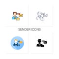 Sender icons set