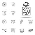 sending with cameras icon. Drones icons universal set for web and mobile