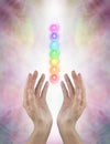 Sending Chakra Healing Energy Royalty Free Stock Photo