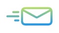 Sending email envelope icon: digital mail, communication, message outbox, vector design Generative AI Royalty Free Stock Photo