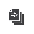 Sending file document vector icon