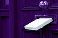 Violet wooden door Royalty Free Stock Photo