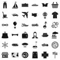 Sending icons set, simple style Royalty Free Stock Photo