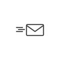 Sending mail outline icon