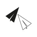 sending message icon, paper plane sign. Vector illustration. Stock image. Royalty Free Stock Photo