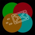 Sending Message vector icon