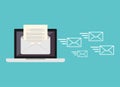 Sending messages. Sending email concept. Business communication