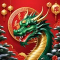 Sending out New Year\'s cards with the theme of the dragon zodiac sign is a great way to celebrate the upcoming year.