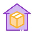 Sending parcel icon vector outline illustration