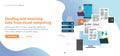 Sending and receiving data from cloud computing Royalty Free Stock Photo