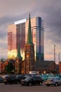 Seneca Niagara Resorts and Casino and St. Mary of the Cataract at sunset